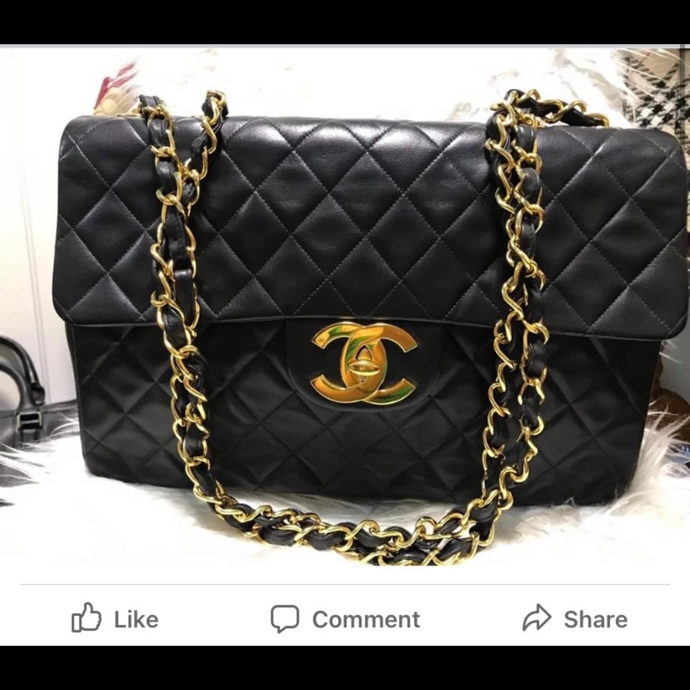 Chanel jumbo vintage flap lambskin bag - Picture 2 of 15
